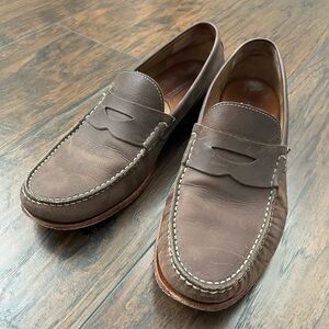 Johnston and Murphy leather penny loafer sheepskin